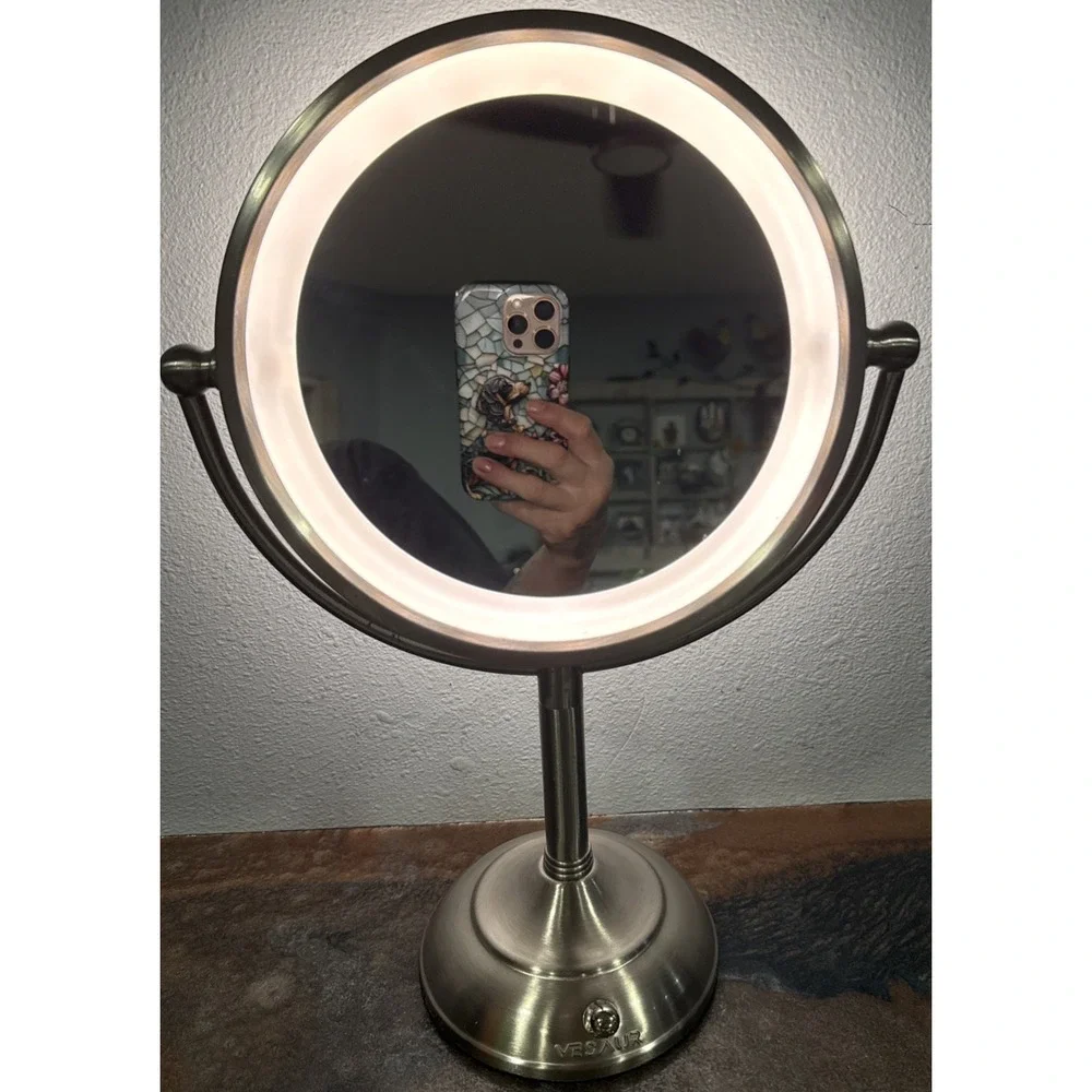 VESAUR LED Lighted Makeup Vanity Mirror 1X/5X Double Sided 17